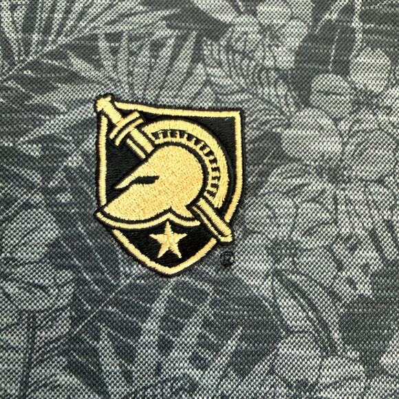 Tommy Bahama Army Black Knights West Point Tropical Print Short Sleeve Polo- M - Picture 3 of 8